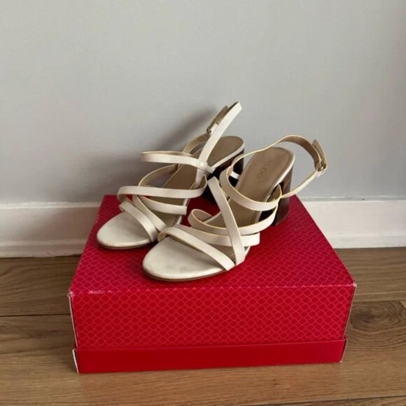 Aldo Dindiloa White Women's Heels white 3.5 inch heel - Picture 16 of 16